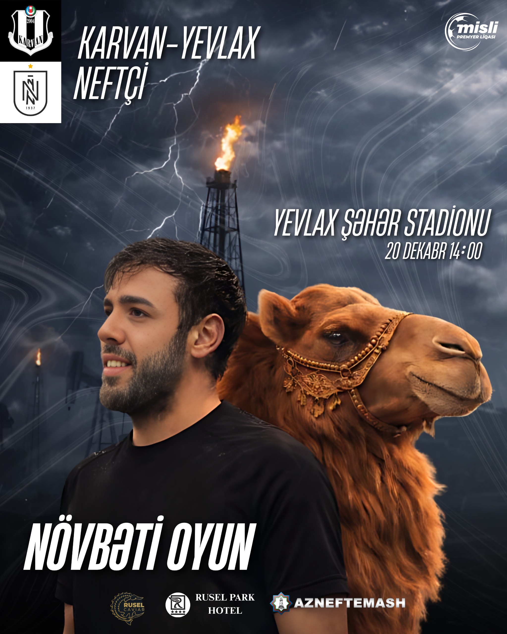 Karvan – Neftçi qarşılaşması Yevlaxda keçiriləcək